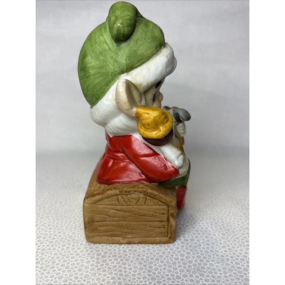 Adorable HOMCO CHRISTMAS‎ ELVES Figurines lot Of 2 Toy Makers, Vintage.